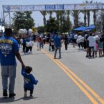 "There's the finish line! I told you we'd make it, son."